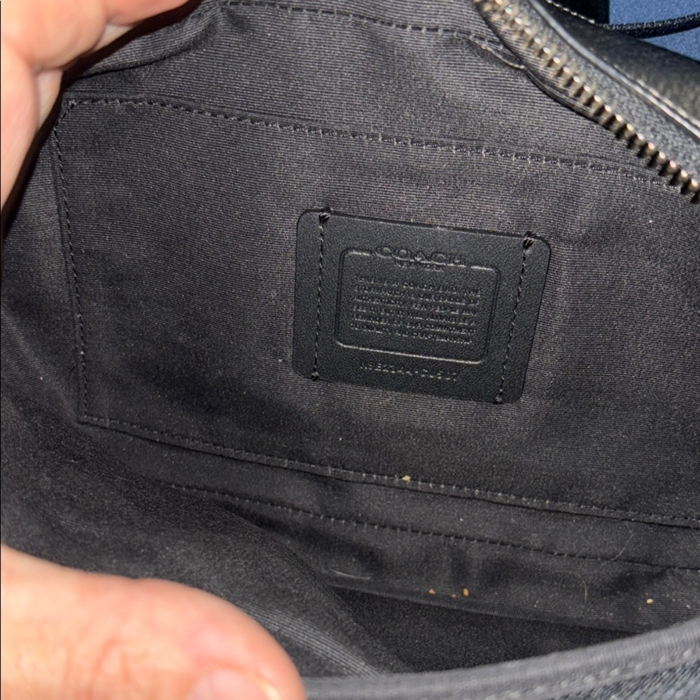 Black Leather Men's Bag - Picture 3 of 6